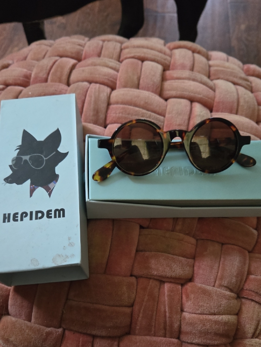 Hepidem Round Tortoiseshell Sunglasses - Brown Lenses